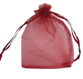 Organza kadozakje medium donkerrood