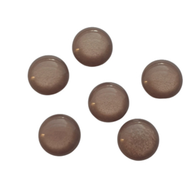 Polaris cabochon shiny brown - 12mm