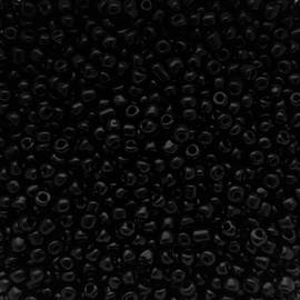 Rocailles zwart 6/0  (ca. 4mm)