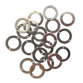 Tussenstuk cirkeltje stainless steel