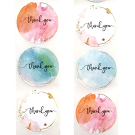 Stickerset thank you pastel