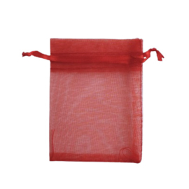 Organza zakje small donkerrood