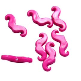 Acryl moustache fuchsia - 8x20mm