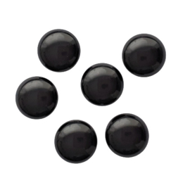 Polaris cabochon mosso shiny black - 12mm