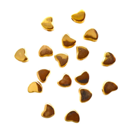 Acryl hartje metal look goud