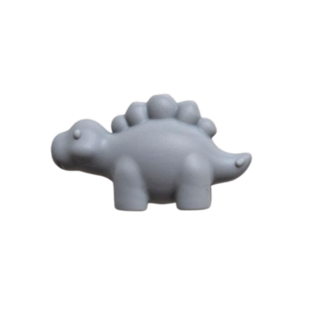 Siliconen kraal dino stegosaurus grijs