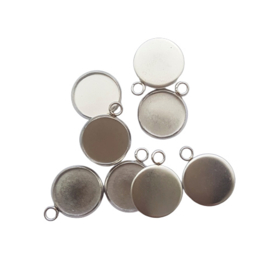 Hanger stainless steel voor cabochon 12mm