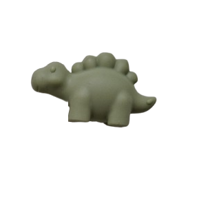 Siliconen kraal dino stegosaurus saliegroen