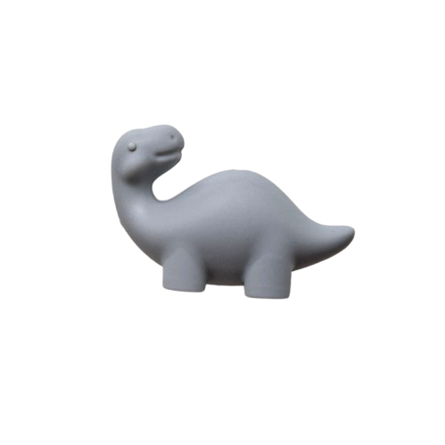 Siliconen kraal dino brontosaurus grijs