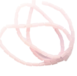 Facetkraal long cube pastelroze - ca. 6x3mm