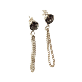 Oorbellen Grey Metal