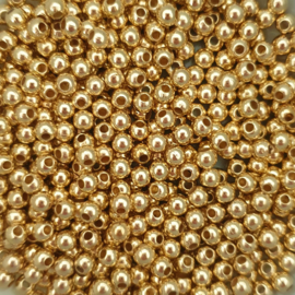 Metallook kraaltje goud - ca. 4mm