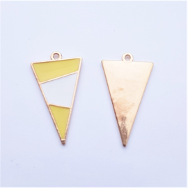 Hanger driehoek geel/wit/goud