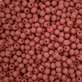 Acryl kraaltje mat terra roze - ca. 4mm