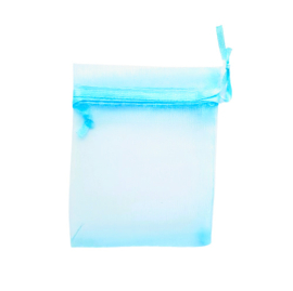 Organza zakje small lichtblauw