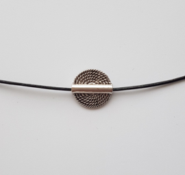 Platte kraal zilver - 15mm
