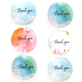 Stickerset thank you pastel