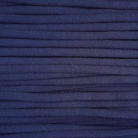 Gestikt elastiek donkerblauw