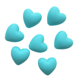 Siliconen hart aquablauw