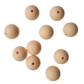 Siliconen kraal rond vanille - 15mm