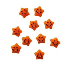 Acryl kralen smiley oranje