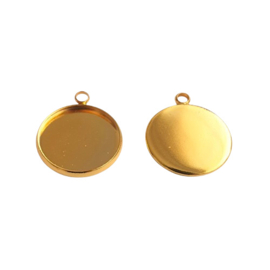 Lichte setting/hanger goud voor cabochon 16mm