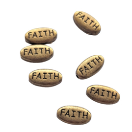 Kraal FAITH brons - ca.5x11mm