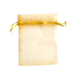 Organza zakje small goudgeel