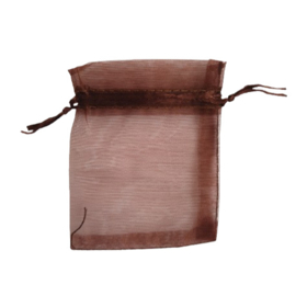 Organza zakje small bruin