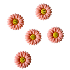 Siliconen kraal bloem lichtroze