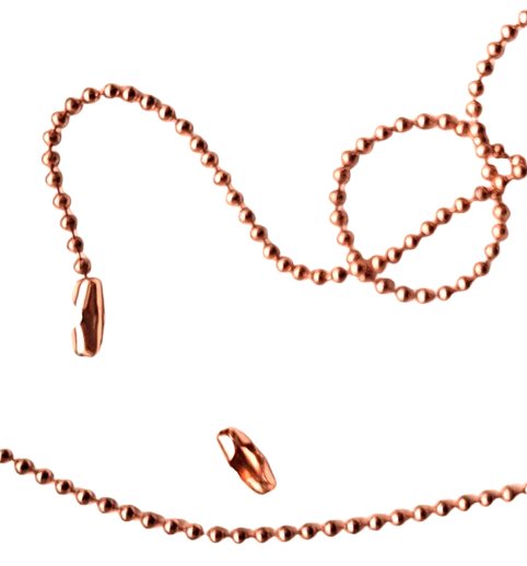 Bolletjesketting ca. 4mm rosé goud