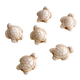 Keramiek kraal schildpad beige