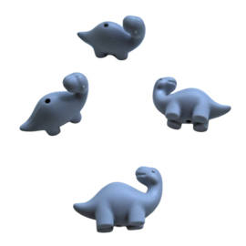 Siliconen kraal dino brontosaurus pastelblauw