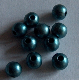 Kunststof kraaltje metallic-blauw 5mm