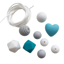 Siliconen kralenmix Love Sea