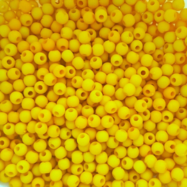 Acryl kraaltje mat warm geel - ca. 4mm