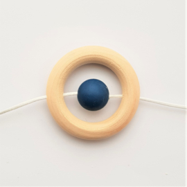 Houten ring met rijggat - ca. 45mm