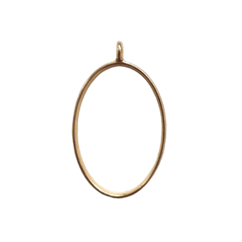 Hanger ovaal licht goud