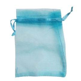 Organza kadozakje medium aqua blauw
