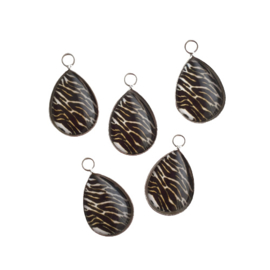 Hanger zilver zebra print