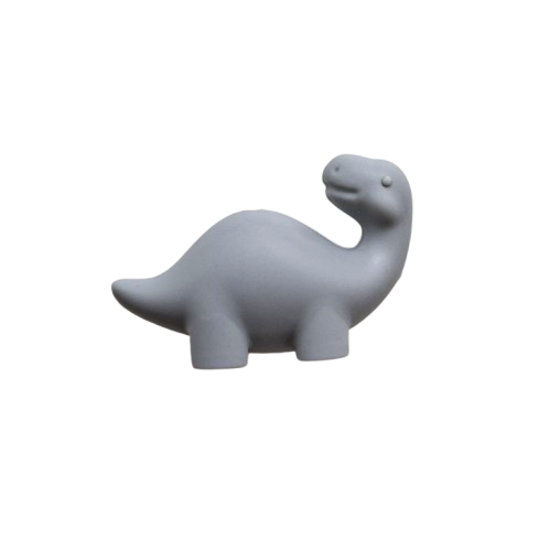 Siliconen kraal dino brontosaurus grijs