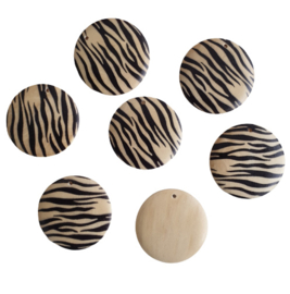 Houten hanger zebraprint