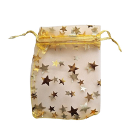 Organza kadozakje medium ster goud