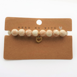 Sieraden kaartje 'wear me with love'