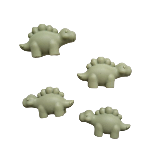 Siliconen kraal dino stegosaurus saliegroen
