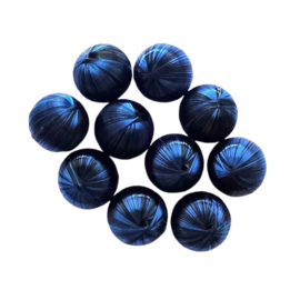 Satijnen bal blauw zwart