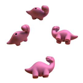 Siliconen kraal dino brontosaurus zuurstokroze