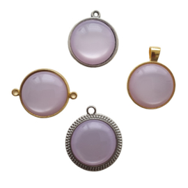 Polaris cabochon shiny soft lila - 20mm