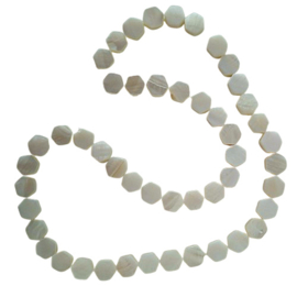 Schelp kraal hexagon wit