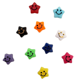 Acryl kralenmix ster met smiley